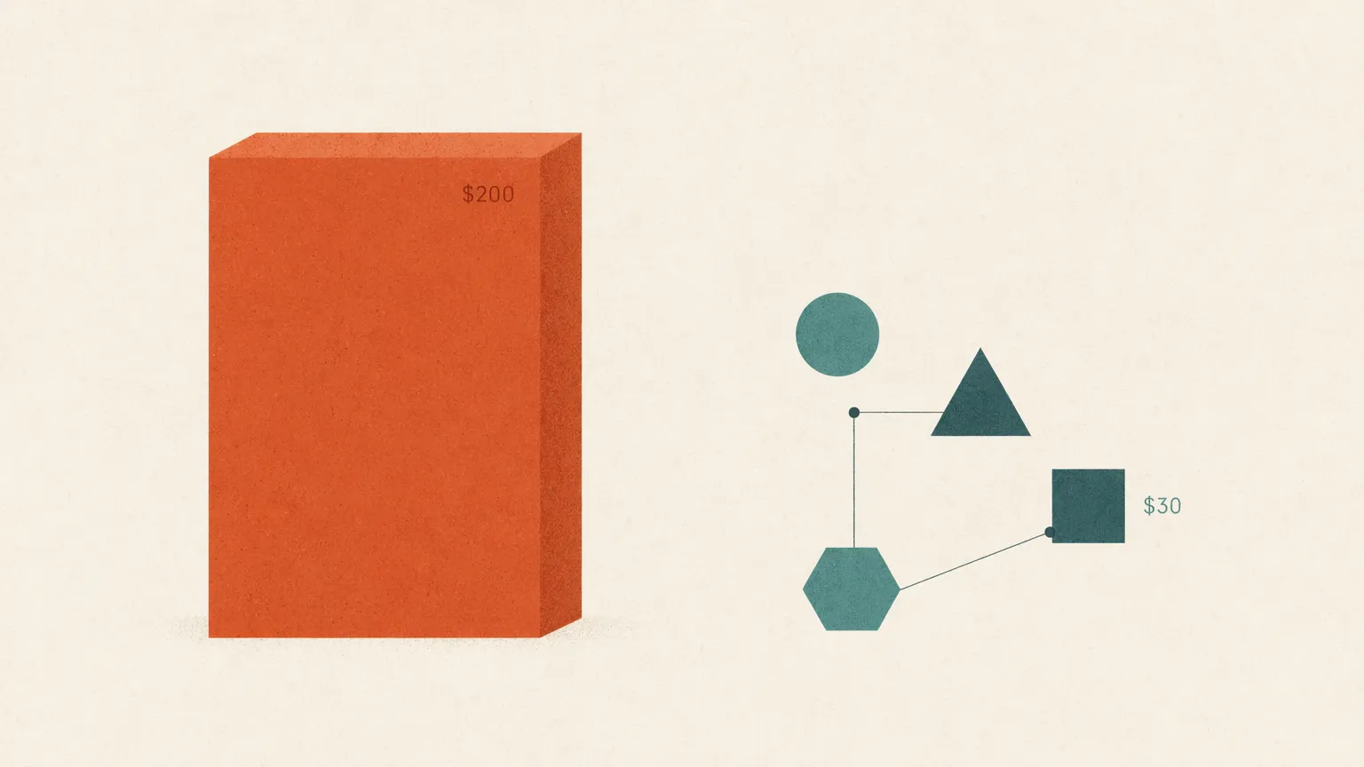 Cost comparison: $30/month BYO-API stack vs $200/month subscription bundle