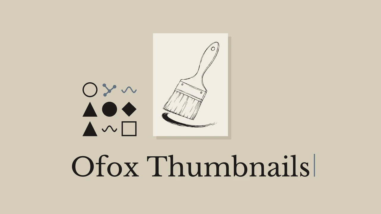 画笔线稿与 Ofox Thumbnails 标题