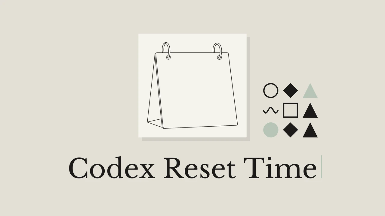 빈 탁상 달력 선화와 Codex Reset Time 제목