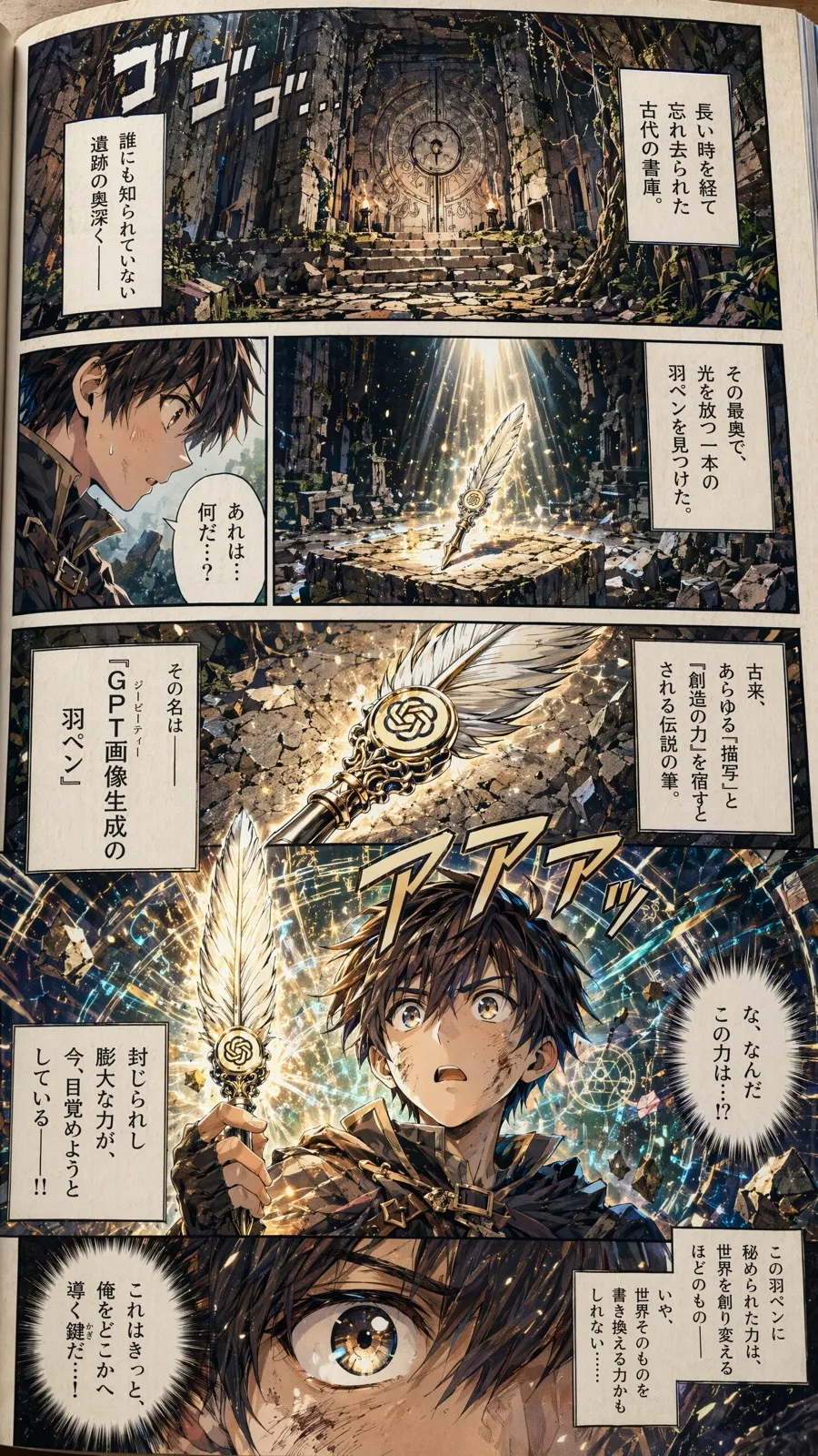 Japanese-language manga-style page generated by GPT-Image-2