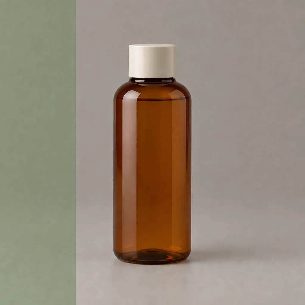 实际未使用蒙版的编辑结果：瓶子图像左侧有一条带纹理的鼠尾草绿区域