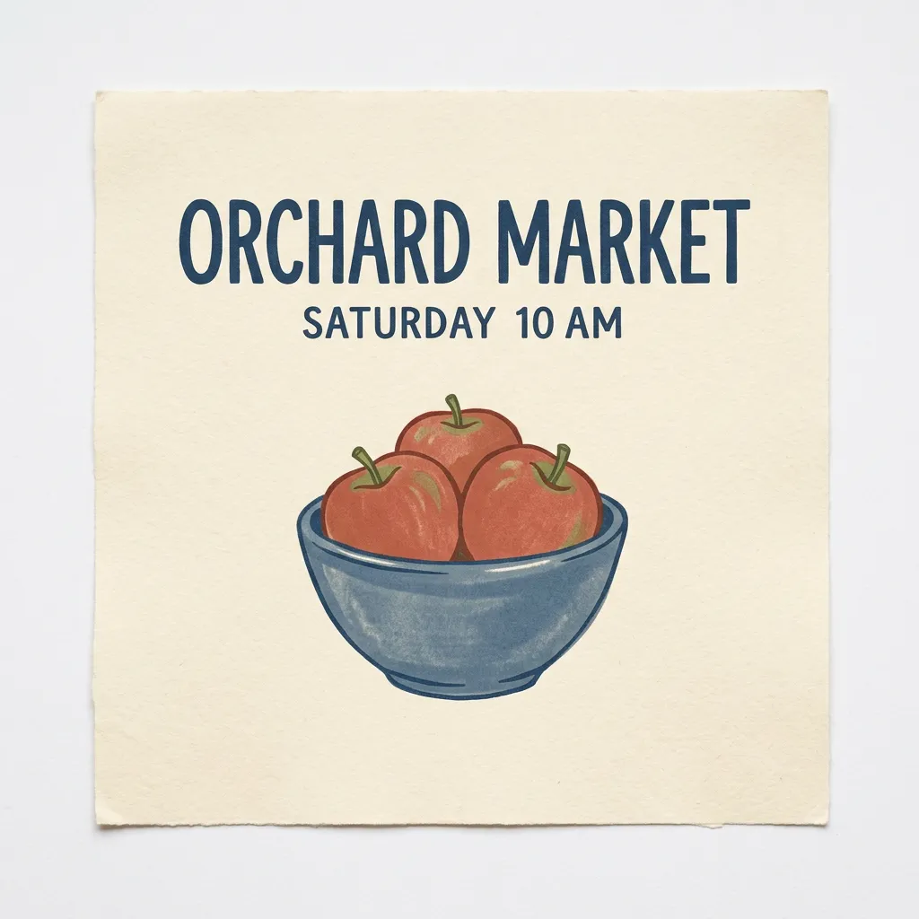 Older-model orchard poster