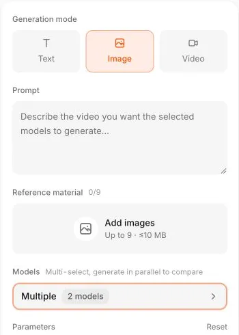 Ofox's video settings with Multiple and 2 models displayed.