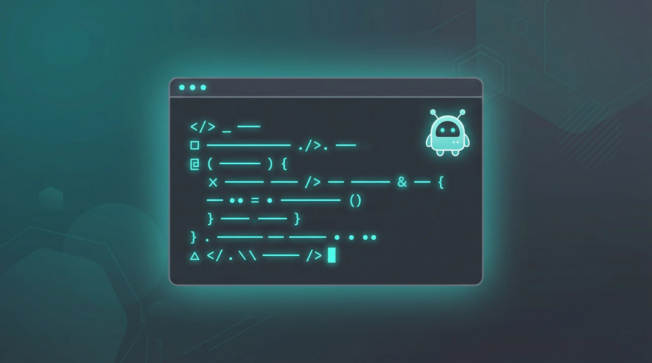 Терминал с кодом и логотипом OpenCode на тёмном фоне