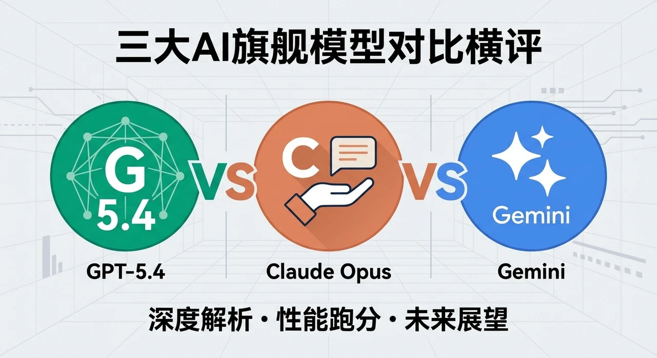 GPT-5.4 vs Claude Opus 4.6 vs Gemini 3 Pro：2026 三大旗舰模型横评（附代码）