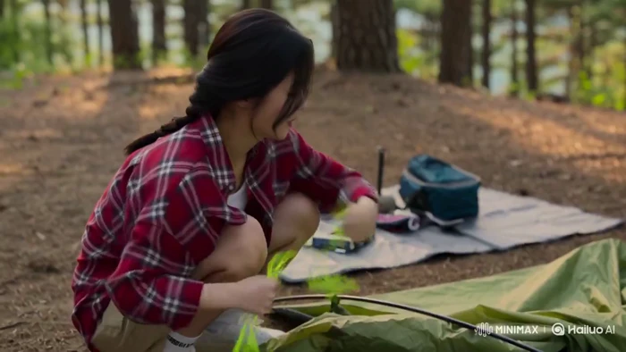 Setting Up Camp beside a Mountain Stream