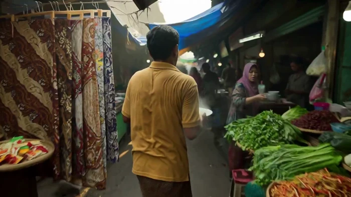Morning at a Traditional Javanese Market