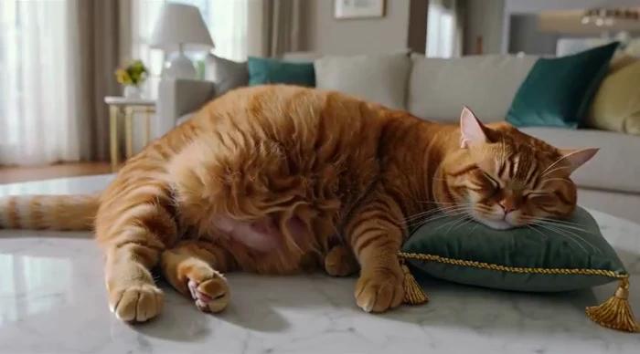 The Orange Cat Lets It Out