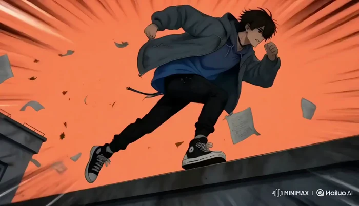 Haru in a High-Contrast Anime Opening