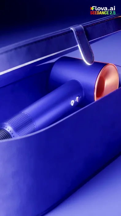 Blue & copper luxury hair-styling tool reveal