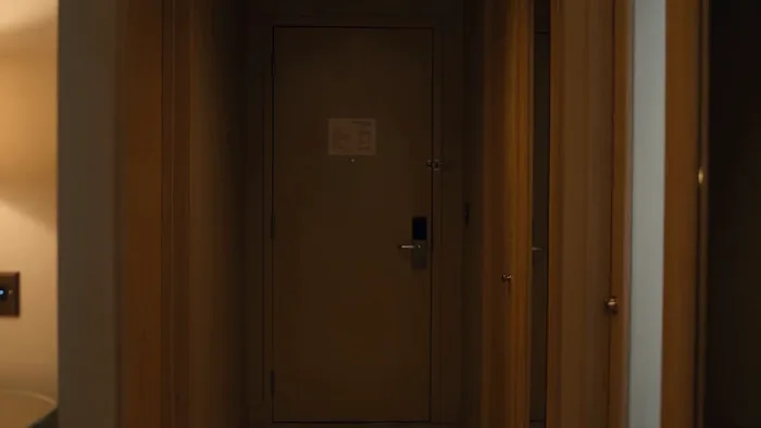Hotel thriller, encrypted USB, balcony escape