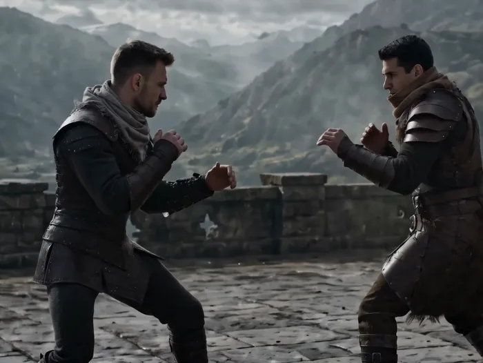 Reference-image edit, medieval duel