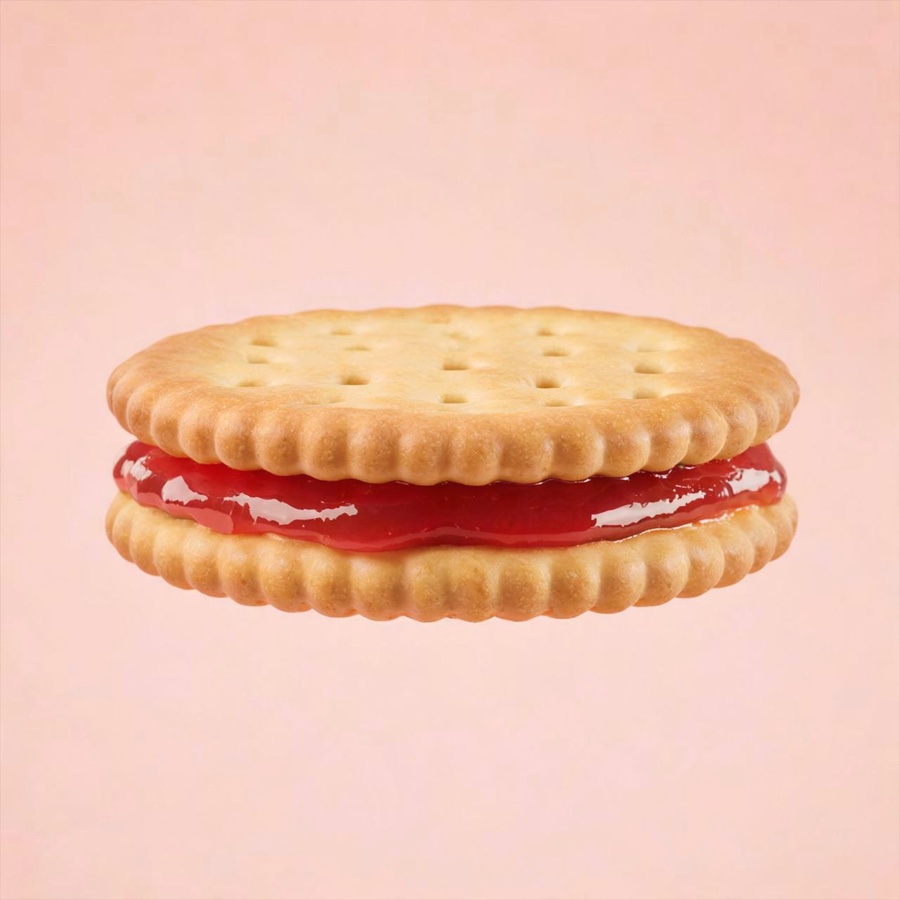 Fruit biscuit commercial · Imagem de referência · image1