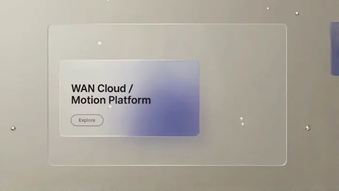 WAN Cloud — Glass Homepage Motion