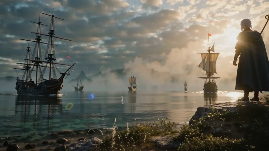 Edit — Scale Up the Sailing Ship · Eingabevideo · 编辑前视频